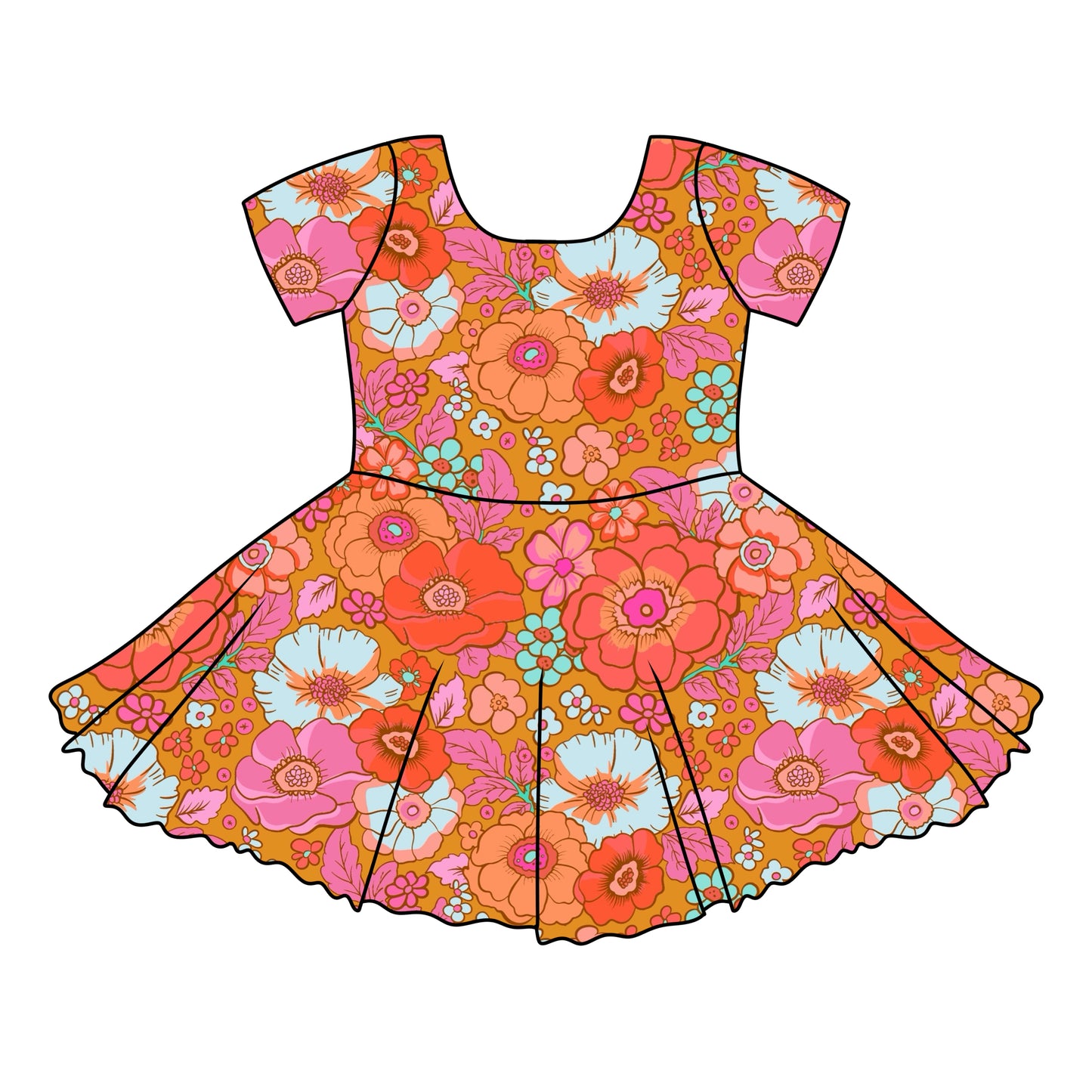 FLORAL / TWIRL DRESS