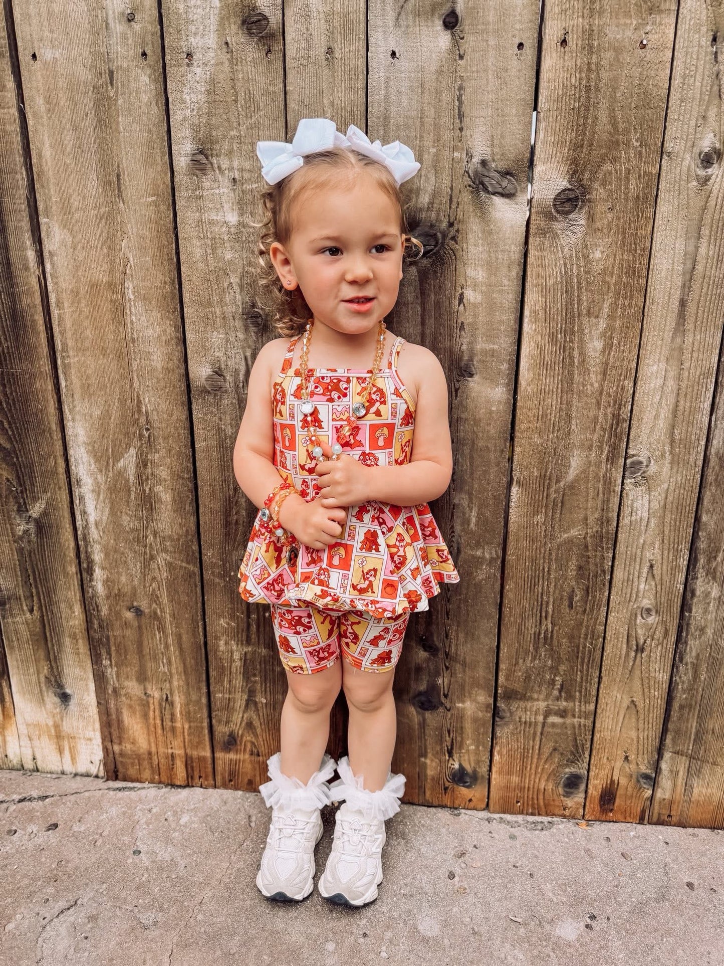 CHIP & DALE PEPLUM & BIKER SET