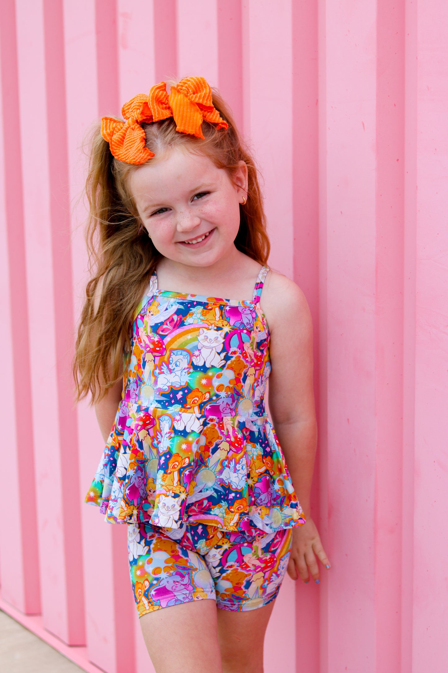 GROOVY CHARACTER PEPLUM & BIKER SET