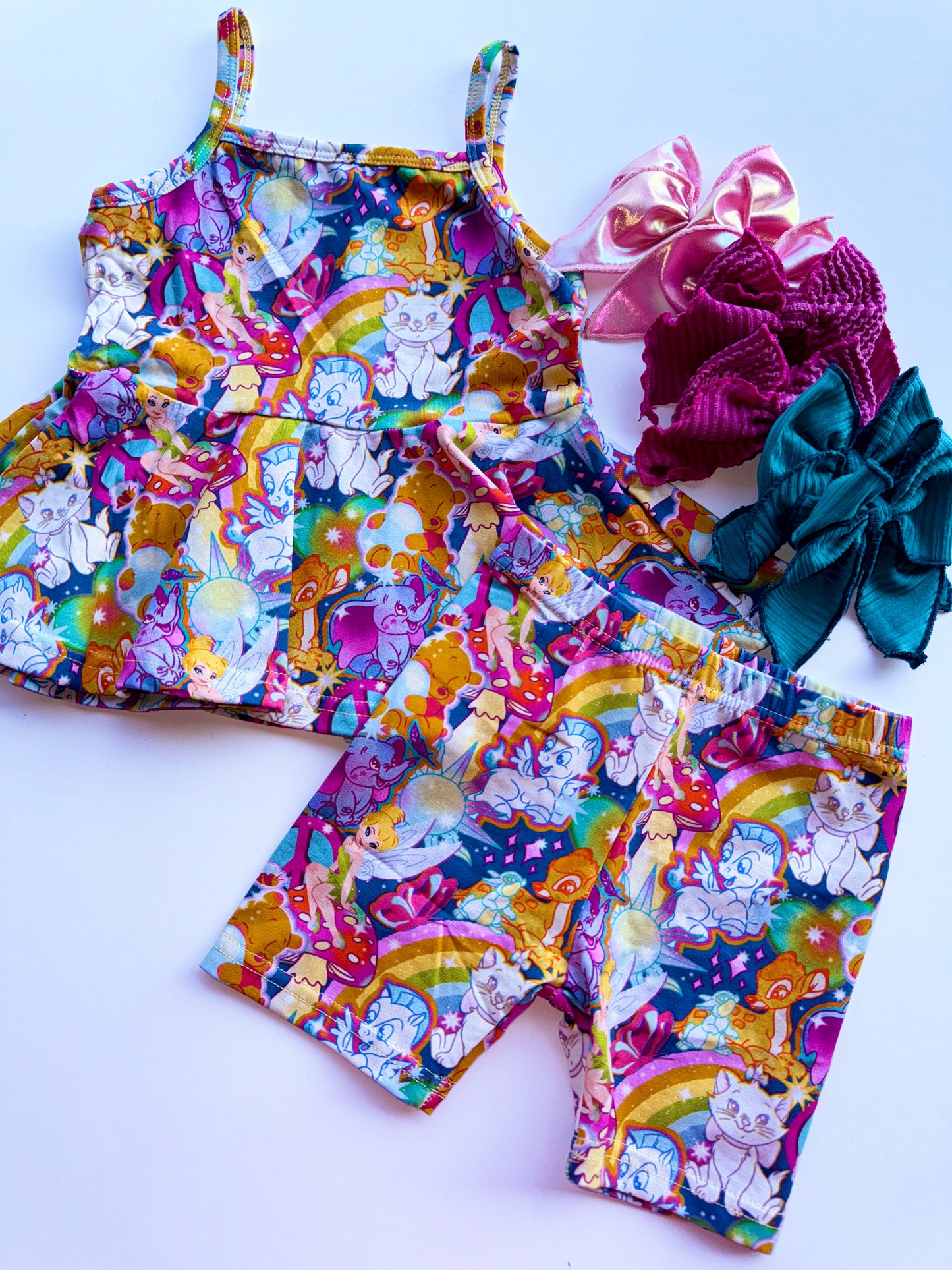 GROOVY CHARACTER PEPLUM & BIKER SET
