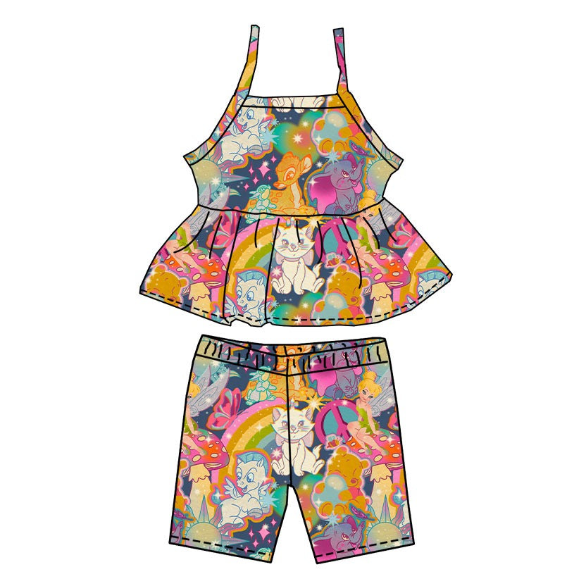 GROOVY CHARACTER PEPLUM & BIKER SET