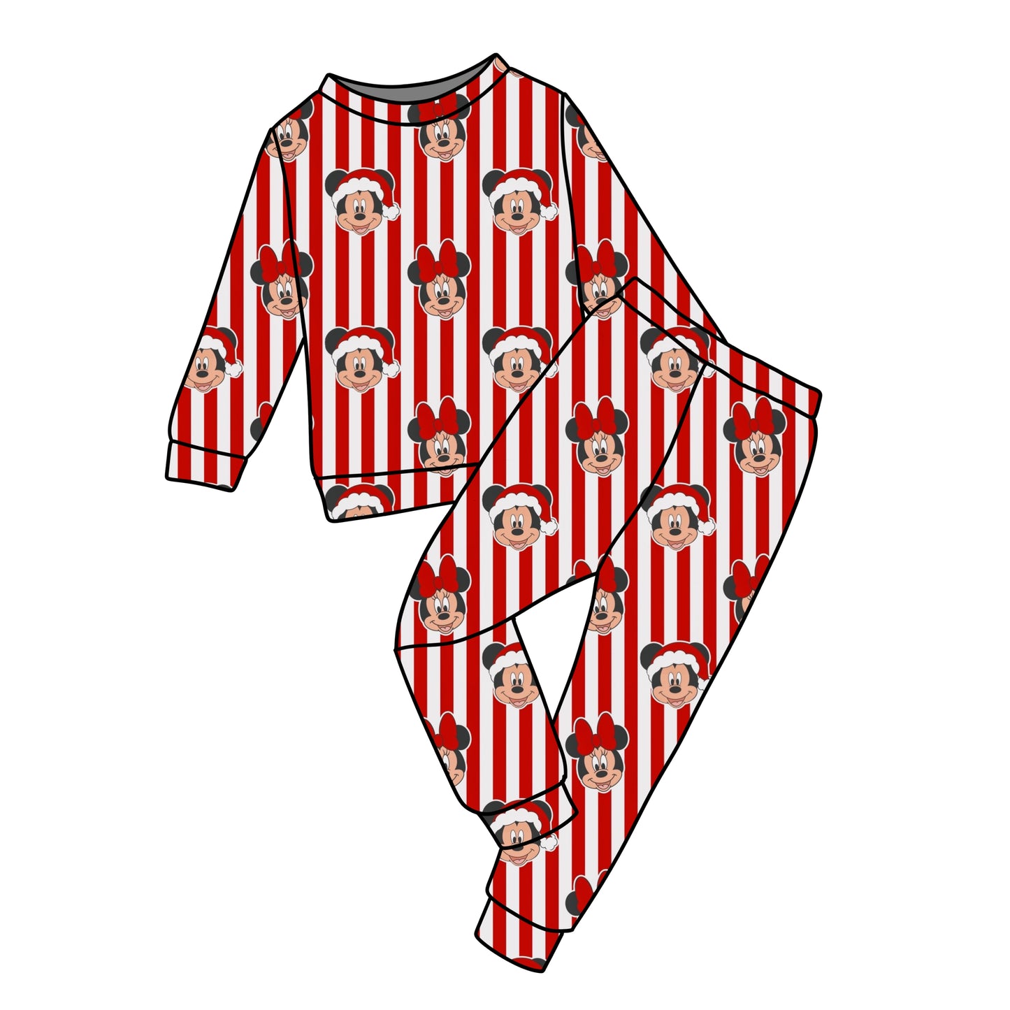 SANTA STRIPES / BAMBOO JAMMIES