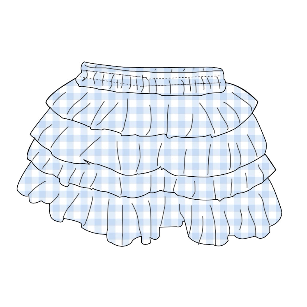 GINGHAM / RUFFLE SKIRT