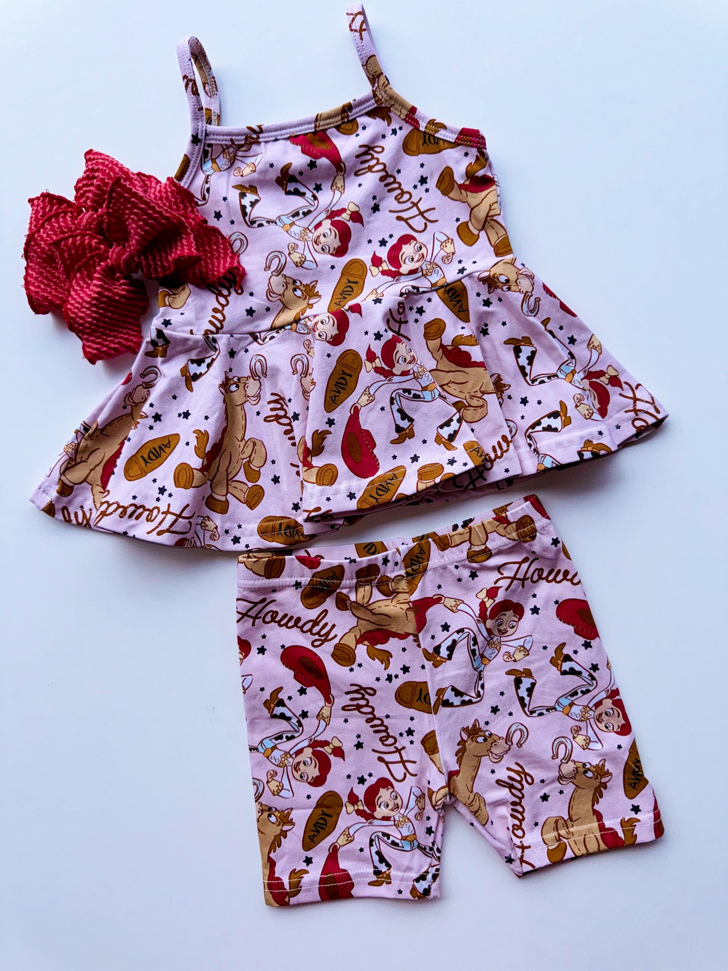 JESSIE & BULLSEYE PEPLUM & BIKER SET
