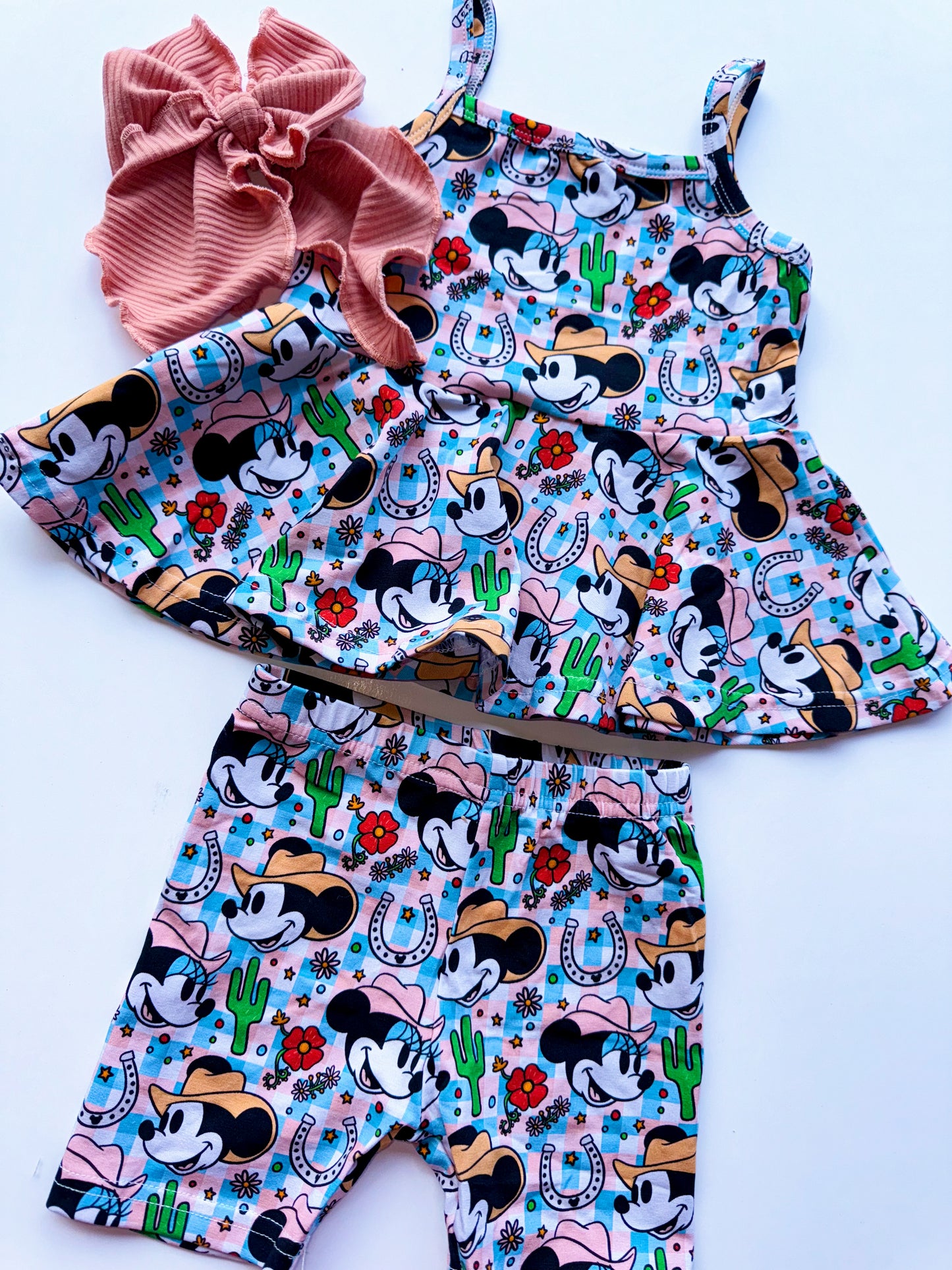 WESTERN MIN & MICK PEPLUM & BIKER SET