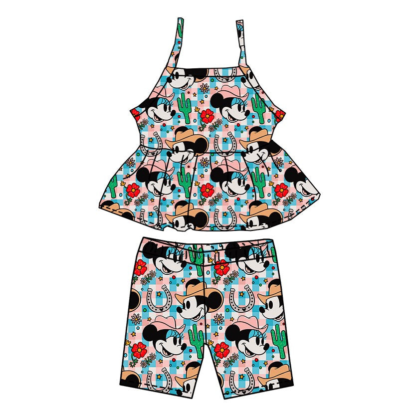 WESTERN MIN & MICK PEPLUM & BIKER SET