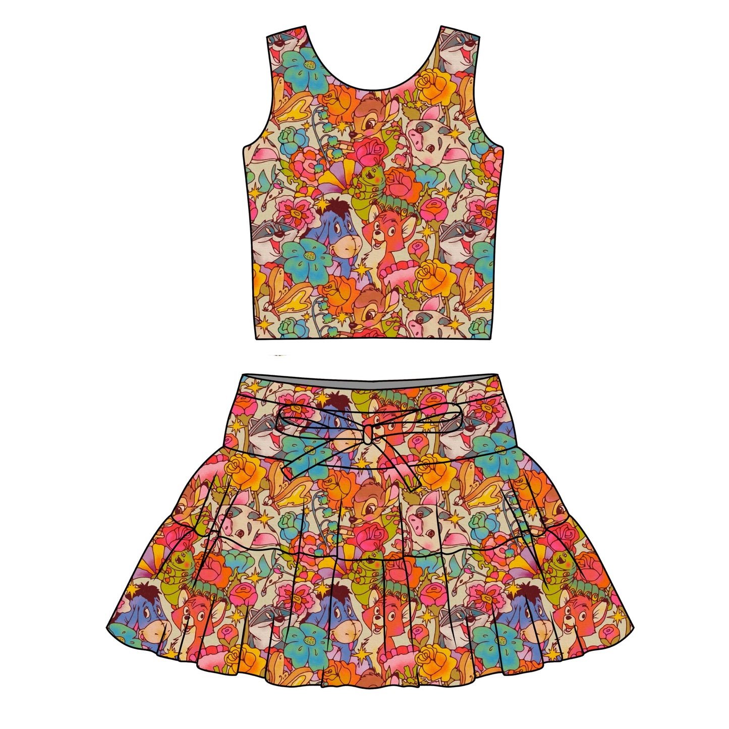 ANIMAL FRIENDS WOMENS TULLE SKIRT & TOP