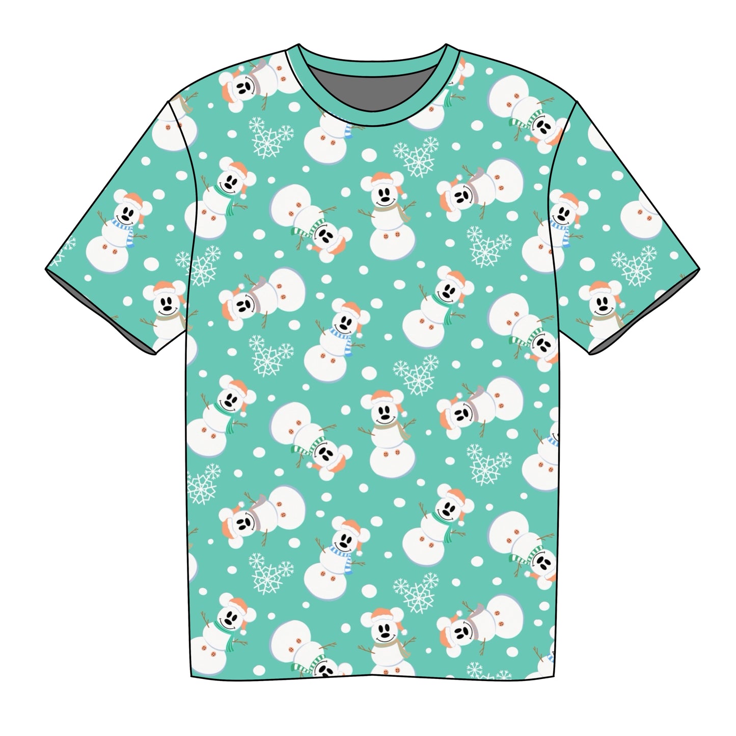 BLUE SNOWMAN / BOYS & MENS TEE