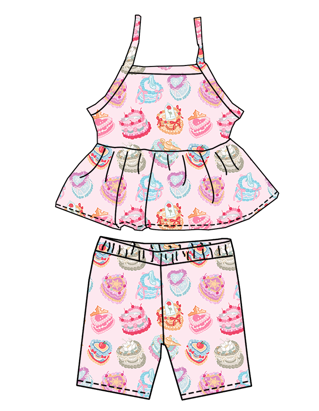 CAKES PEPLUM & BIKER SET