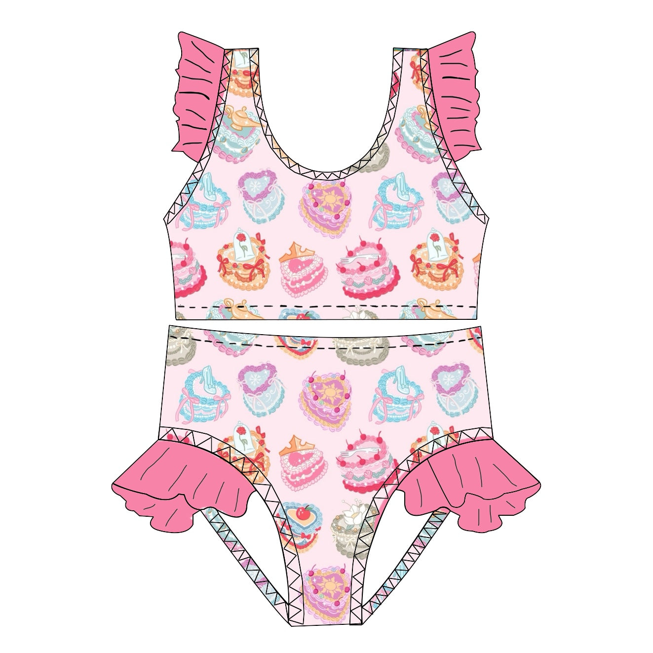 PRINCESS CAKES GIRLS SWIM SUIT