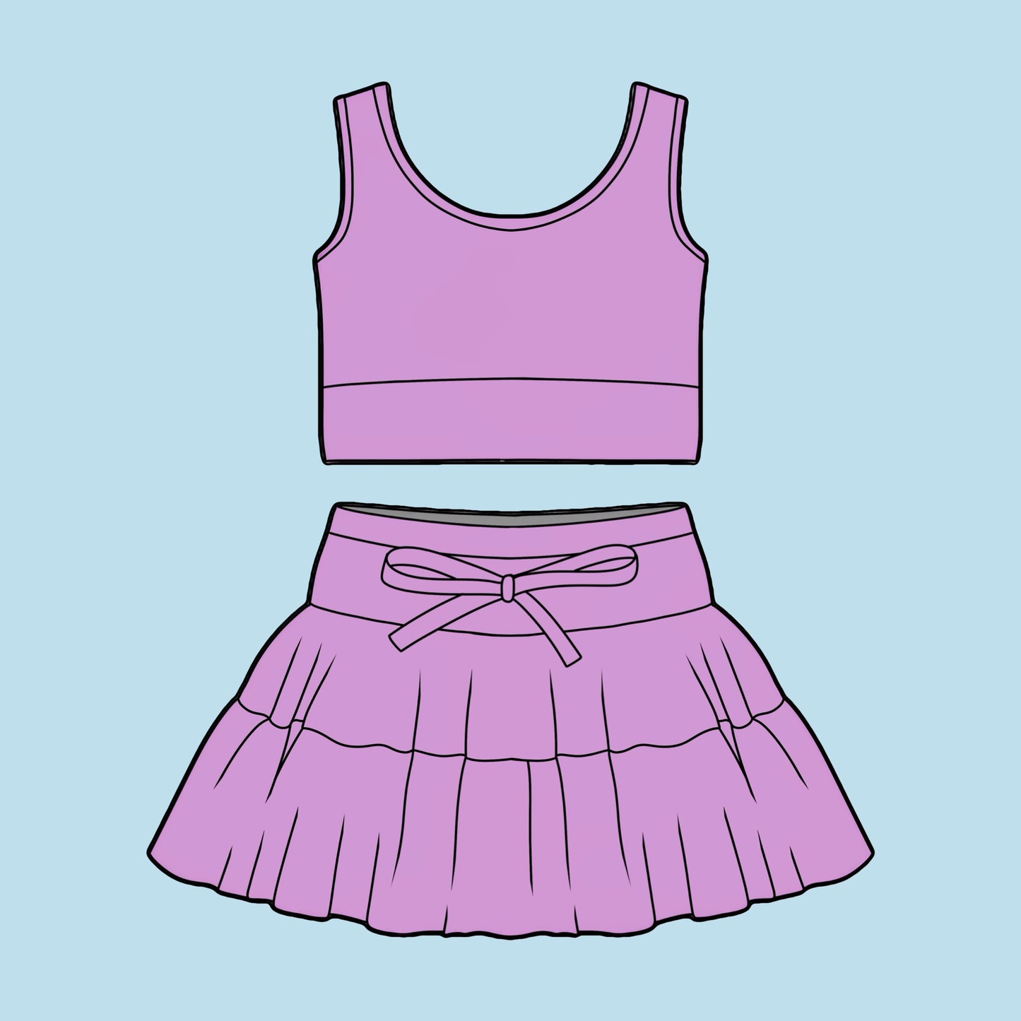 PURPLE GIRLS TULLE SET