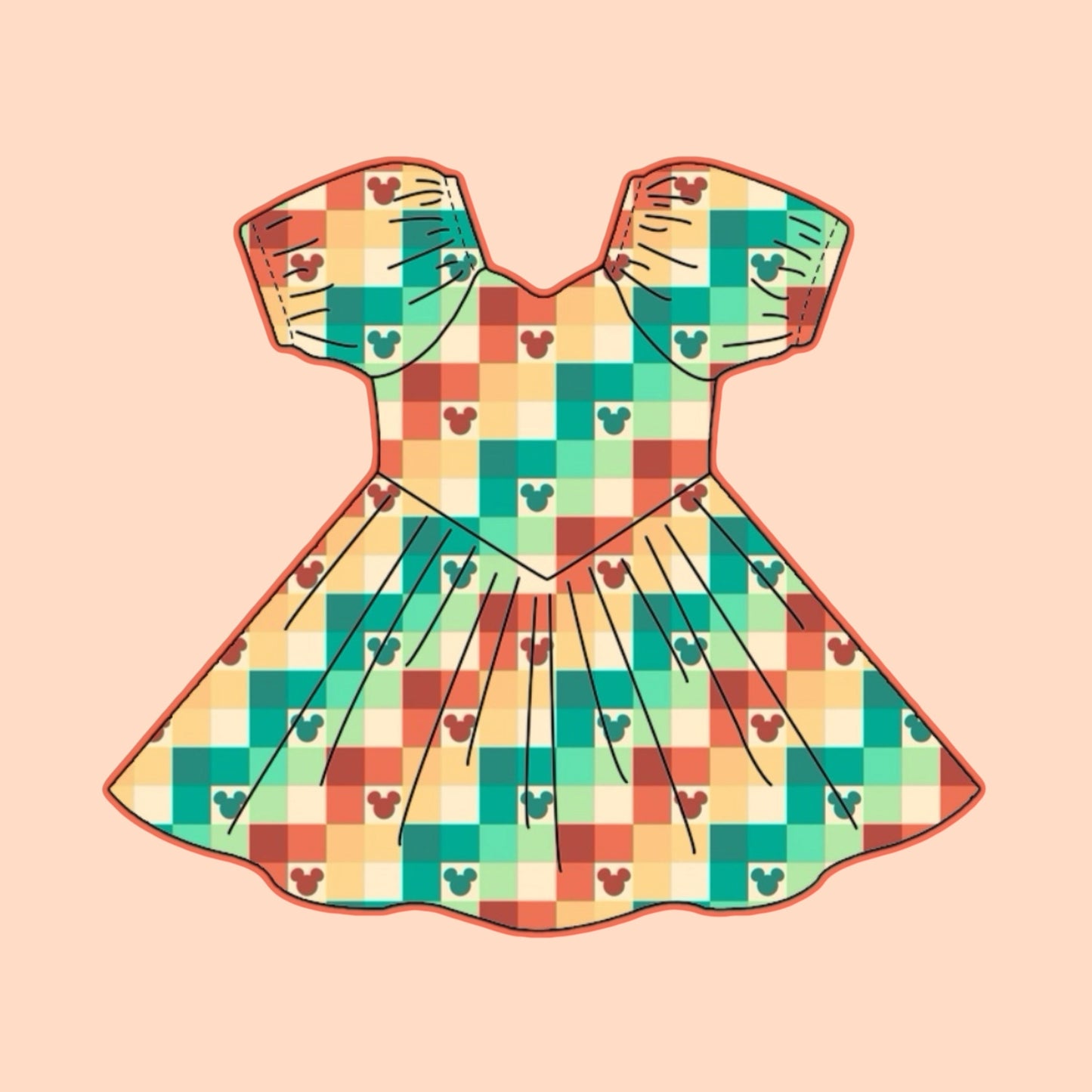 FALL CHECKERED BABY DOLL DRESS