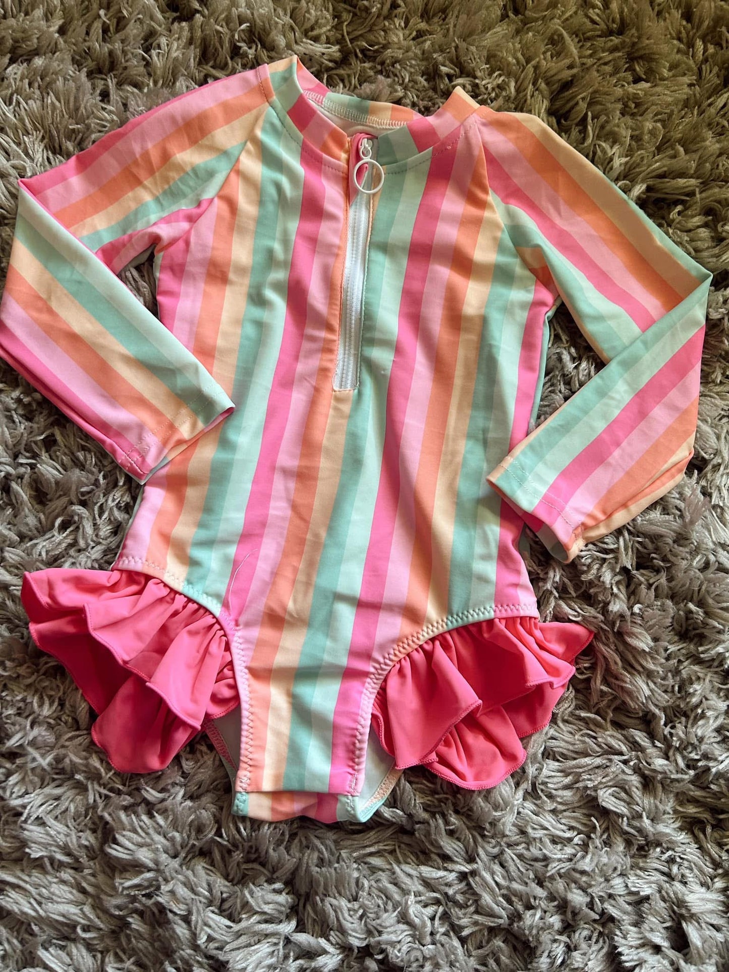 STRIPES LONG SLEEVE SWIM 3T
