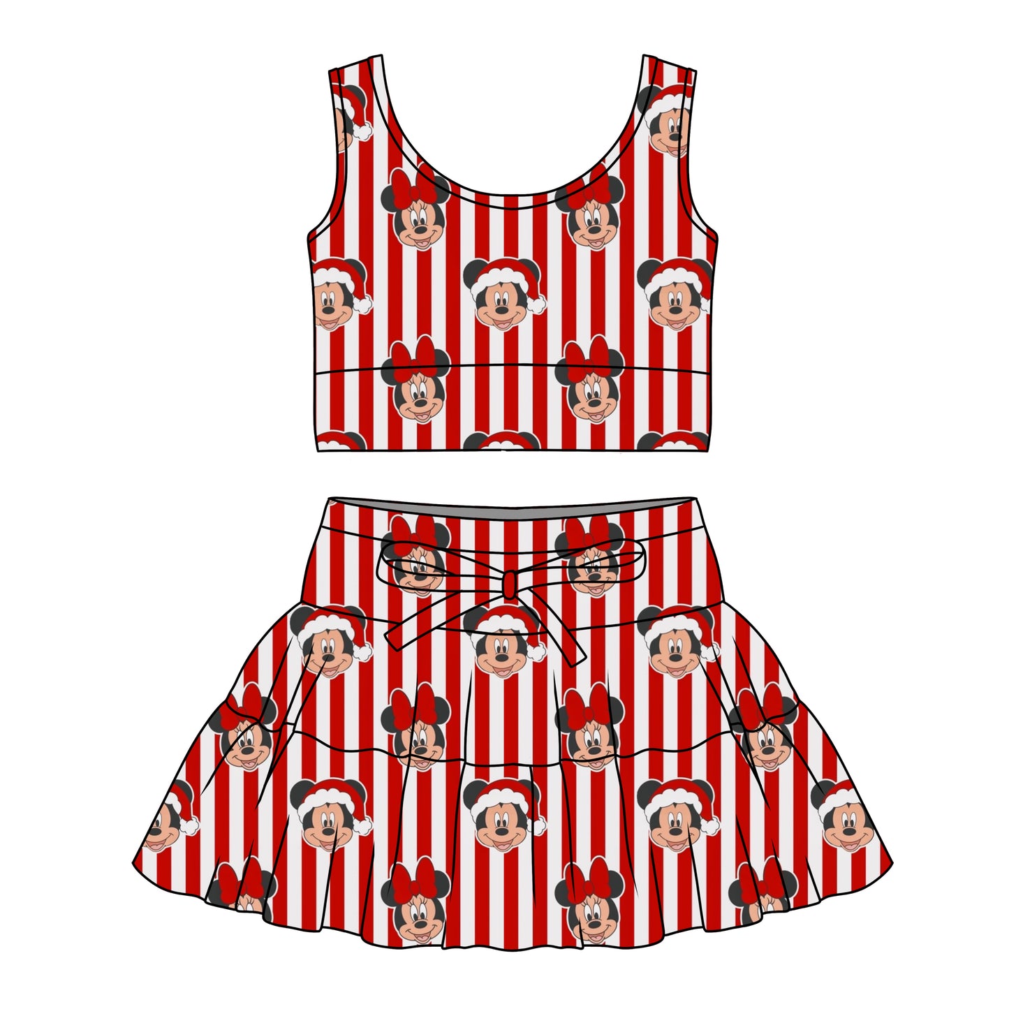 SANTA STRIPES / TULLE SET