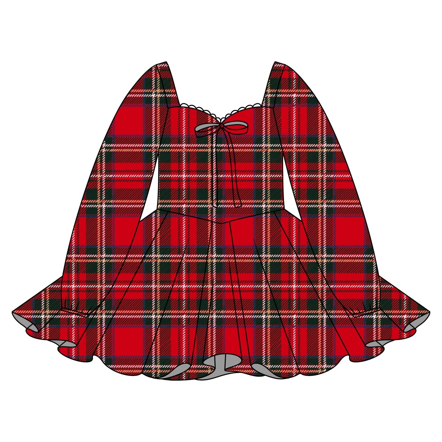CHRISTMAS PLAID DRESS
