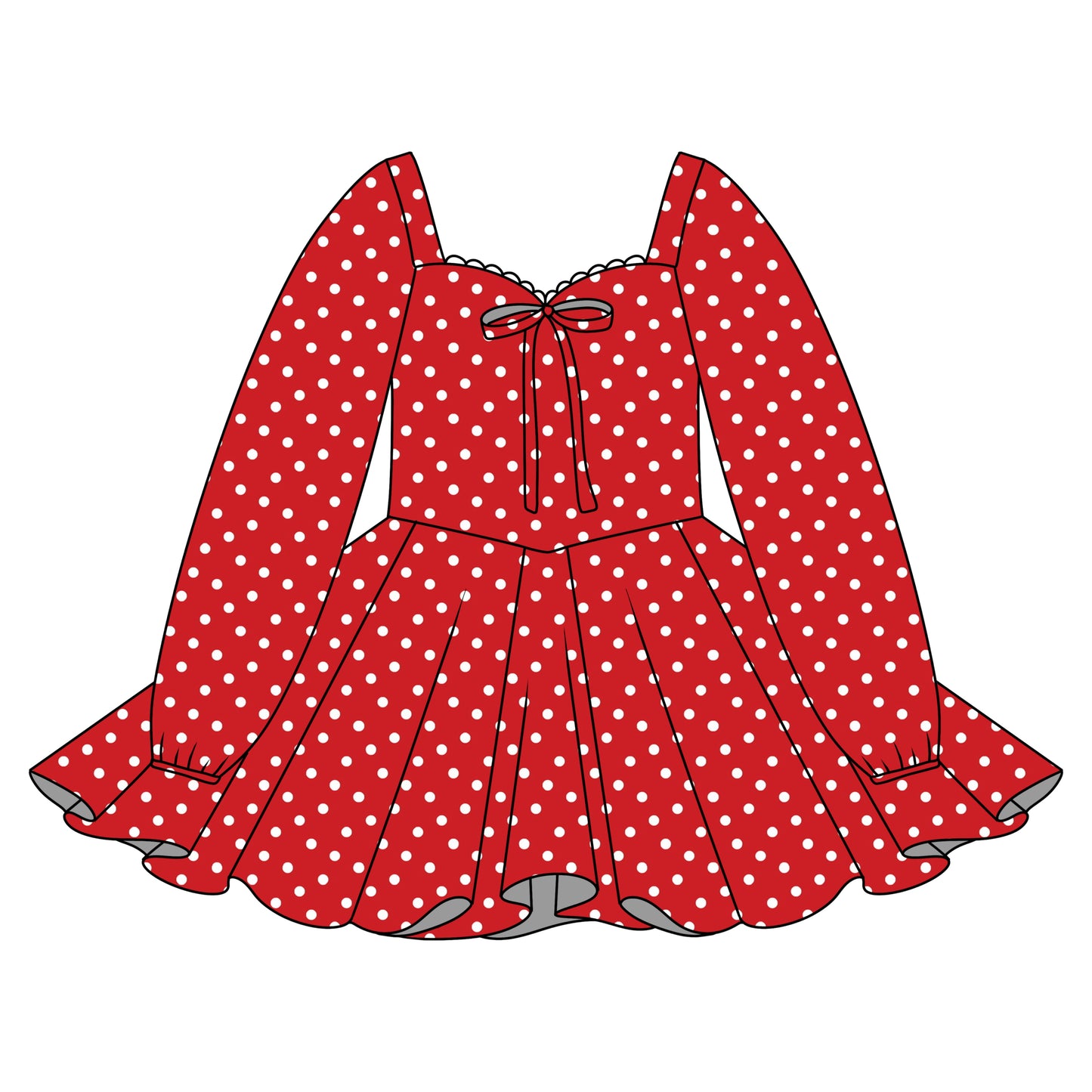RED DOTS DRESS