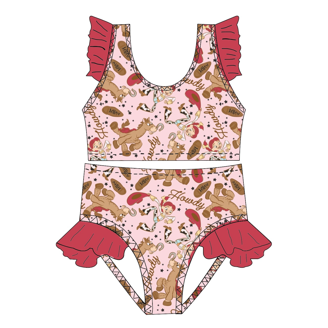 JESSIE & BULLSEYE GIRLS SWIM SUIT