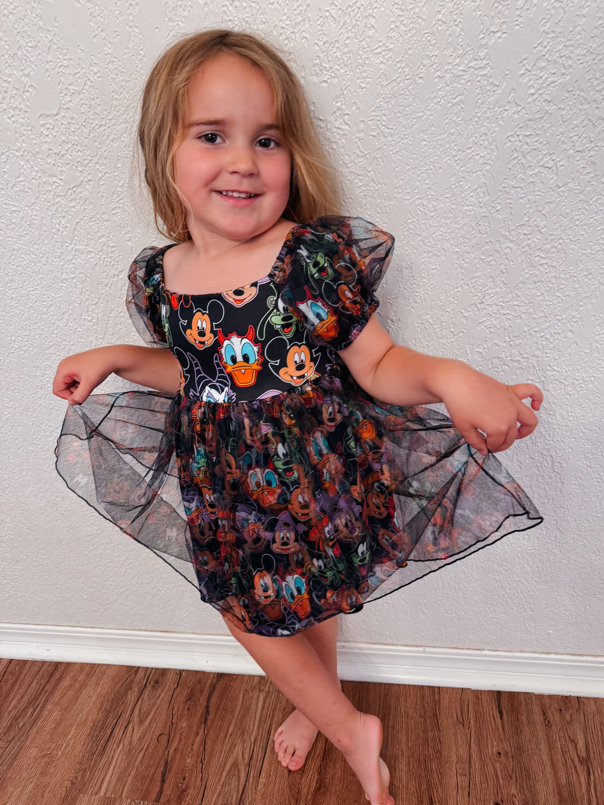 SPOOKY PALS TULLE DRESS SAMPLE SIZE 5Y