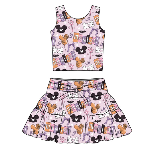 MAGICAL SPOOKY / WOMENS ATHLETIC TOP & SKIRT