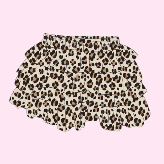CLASSIC LEOPARD / RUFFLE SKIRT