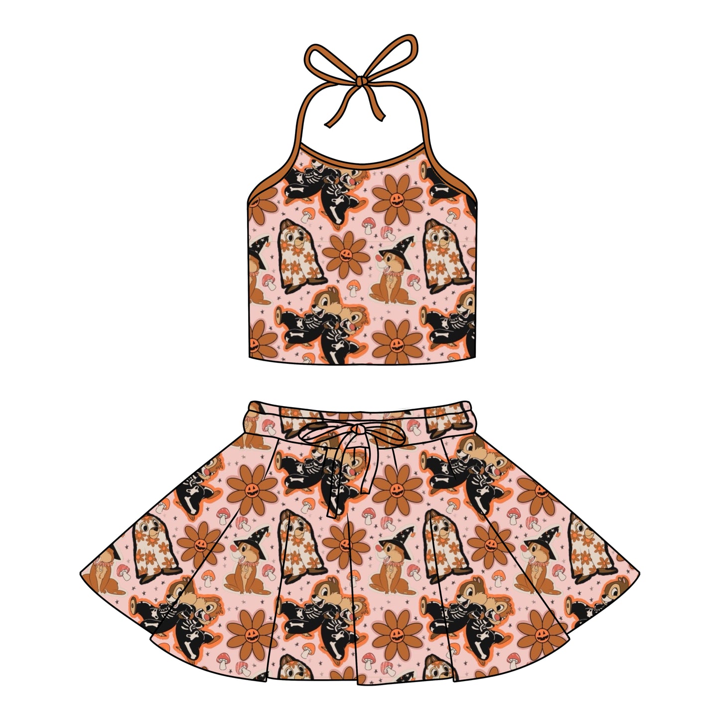 C & D HALLOWEEN / HALTER SET