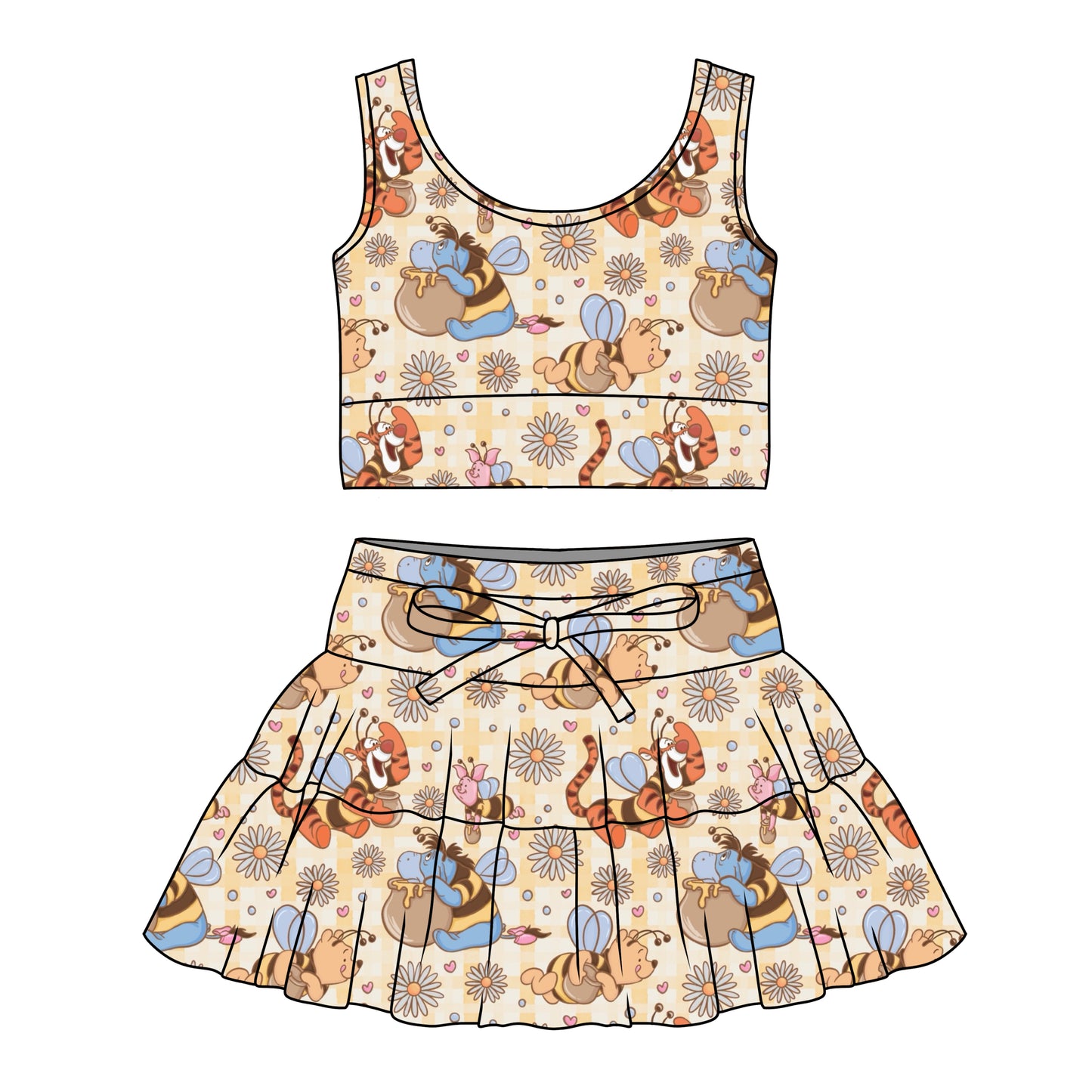 POOH BUMBLE BEE GIRLS TULLE SET