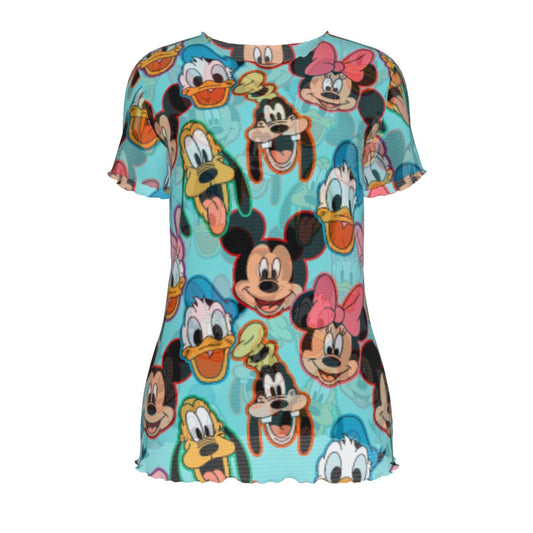 TURQUOISE FAB 6 / WOMEN'S MESH TOP