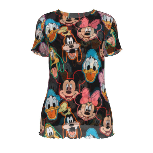 BLACK FAB 6 / WOMEN'S MESH TOP