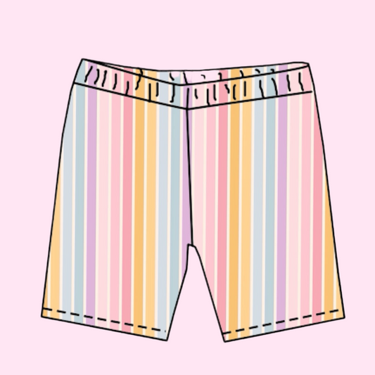 STRIPES / BIKER SHORTS