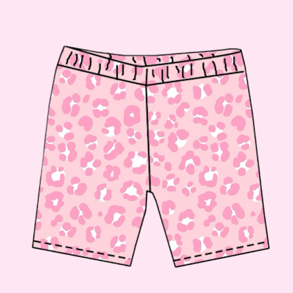 PINK LEOPARD / BIKER SHORTS