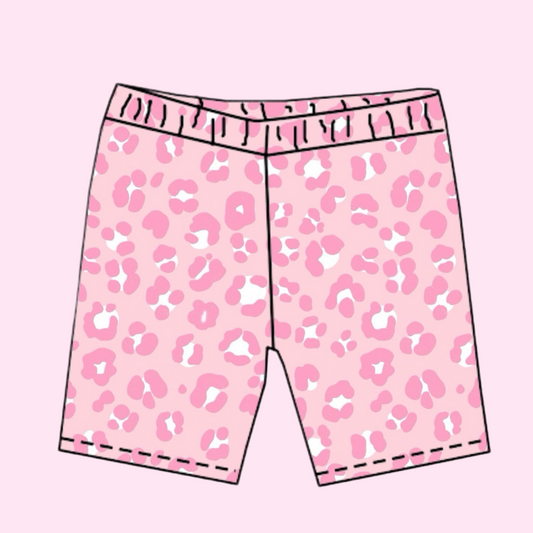 PINK LEOPARD / BIKER SHORTS
