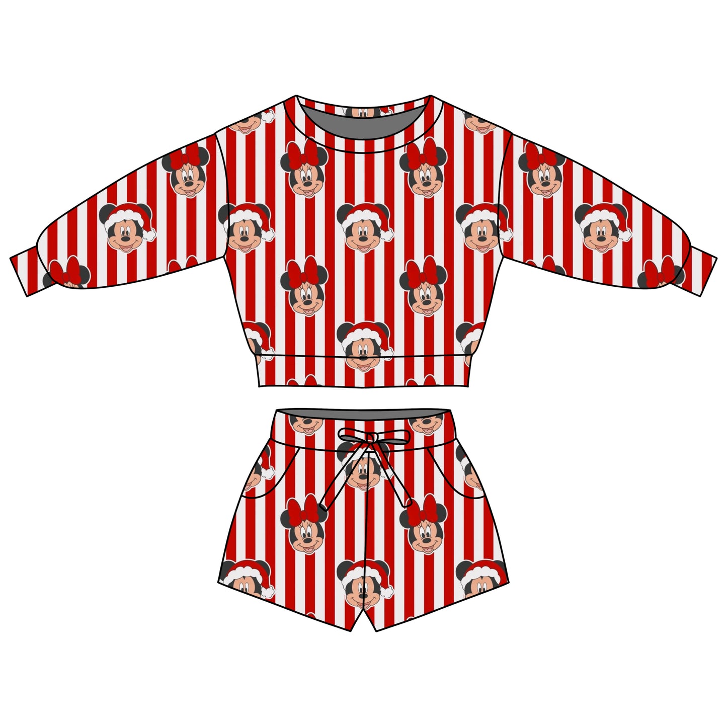 SANTA STRIPES / BAMBOO LOUNGE SET