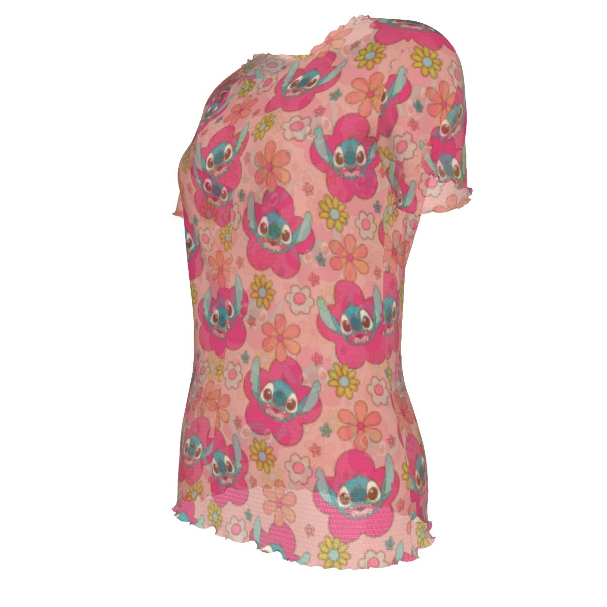FLOWER STITCH MESH TOP