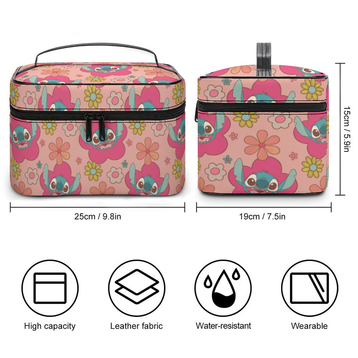 FLOWER STITCH MAKEUP BAG