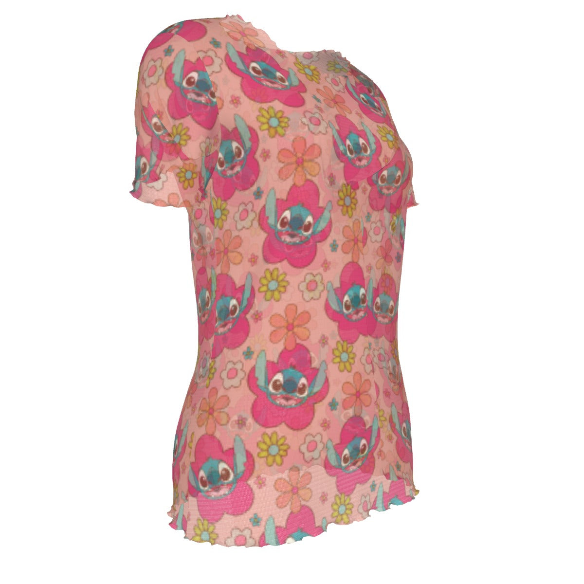 FLOWER STITCH MESH TOP