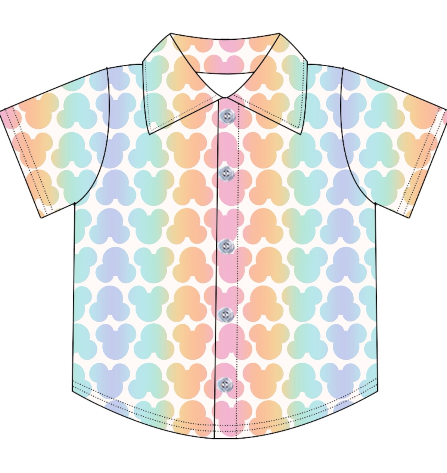 RAINBOW MICKEY / BOYS SHIRT