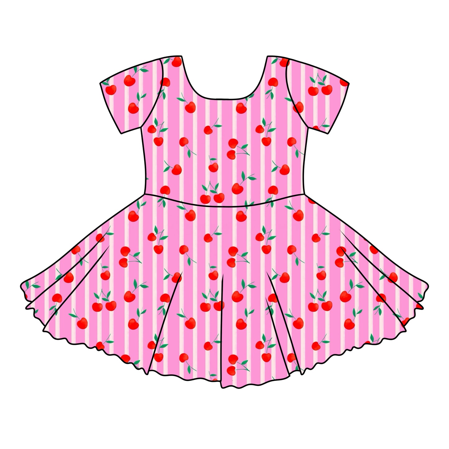 CHERRIES / TWIRL DRESS