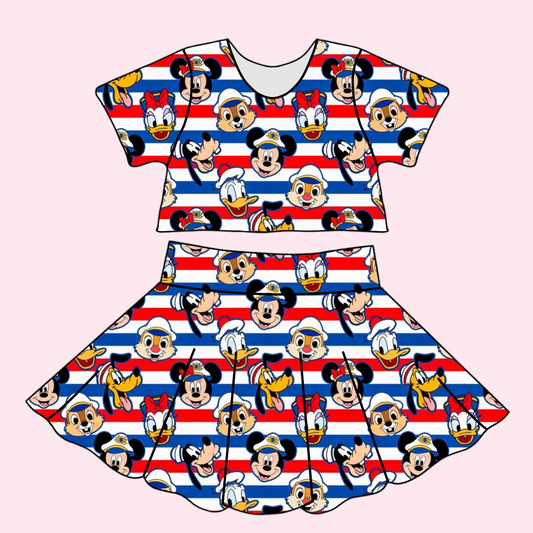 READY TO SHIP CRUISE SKIRTED SET