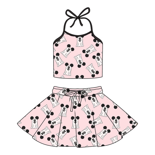 PINK GHOSTS / HALTER SET