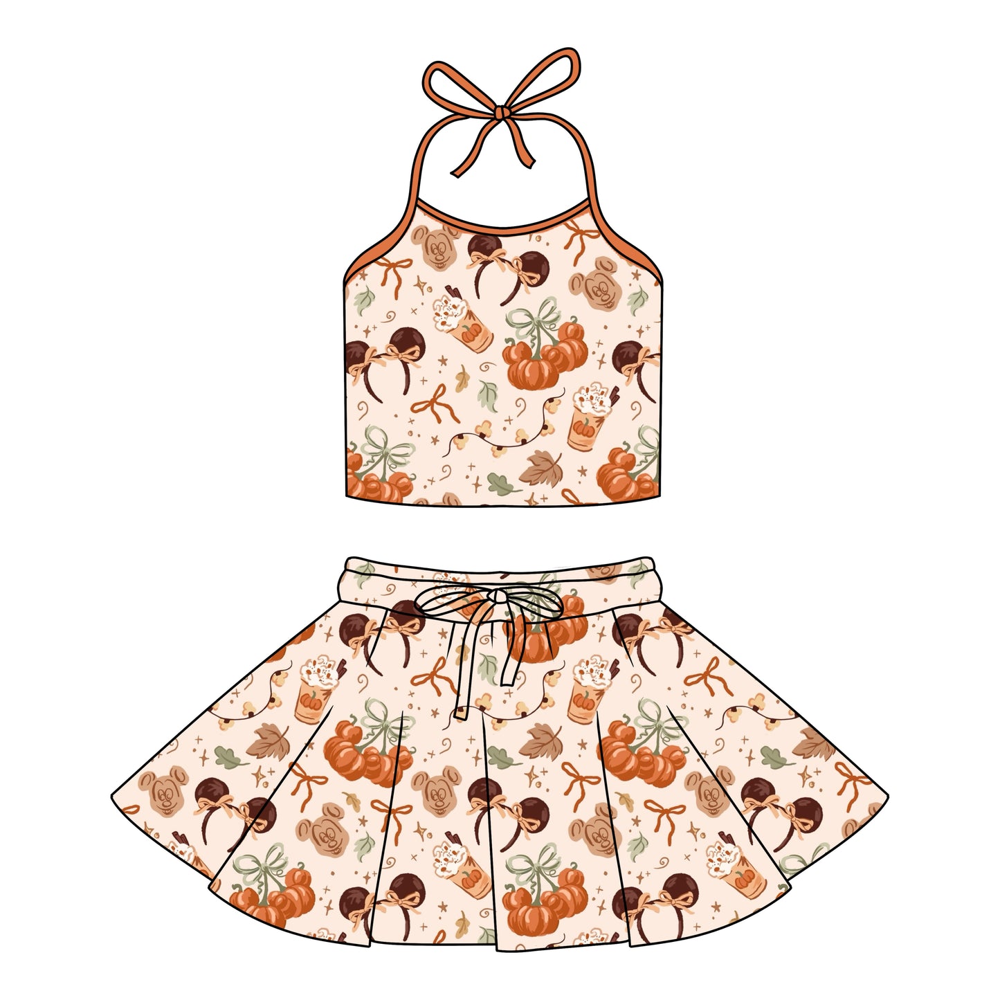FALL ON MAIN / HALTER SET