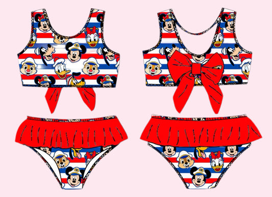 STRIPE CRUISE / BOW SWIM SUIT