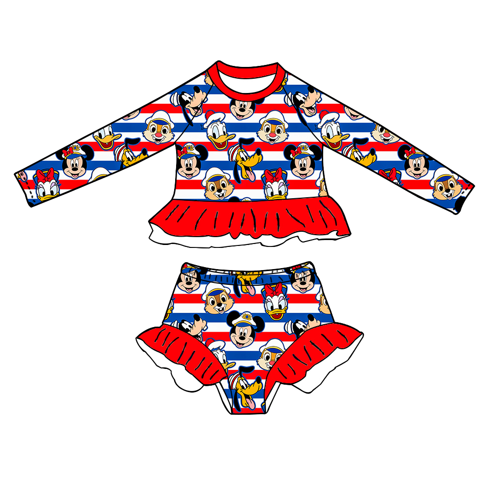 STRIPE CRUISE / LONG SLEEVE SWIM SUIT