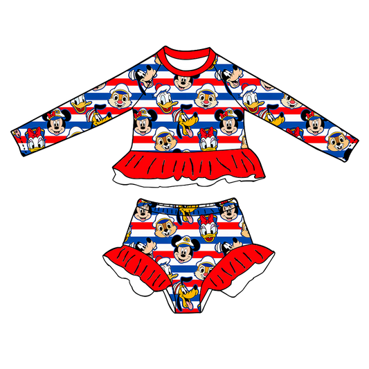 STRIPE CRUISE / LONG SLEEVE SWIM SUIT