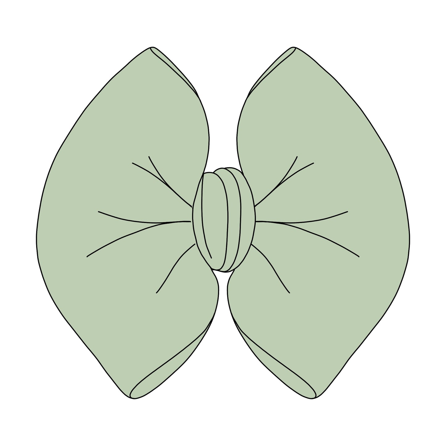 LIGHT GREEN SOLID BOW