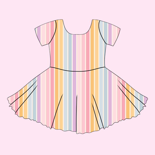 STRIPES / TWIRL DRESS
