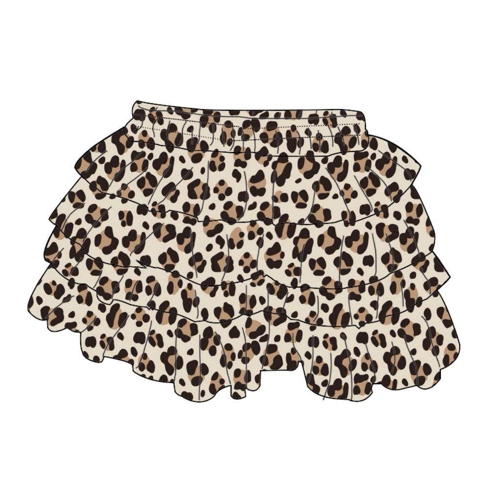 CLASSIC LEOPARD / RUFFLE SKIRT