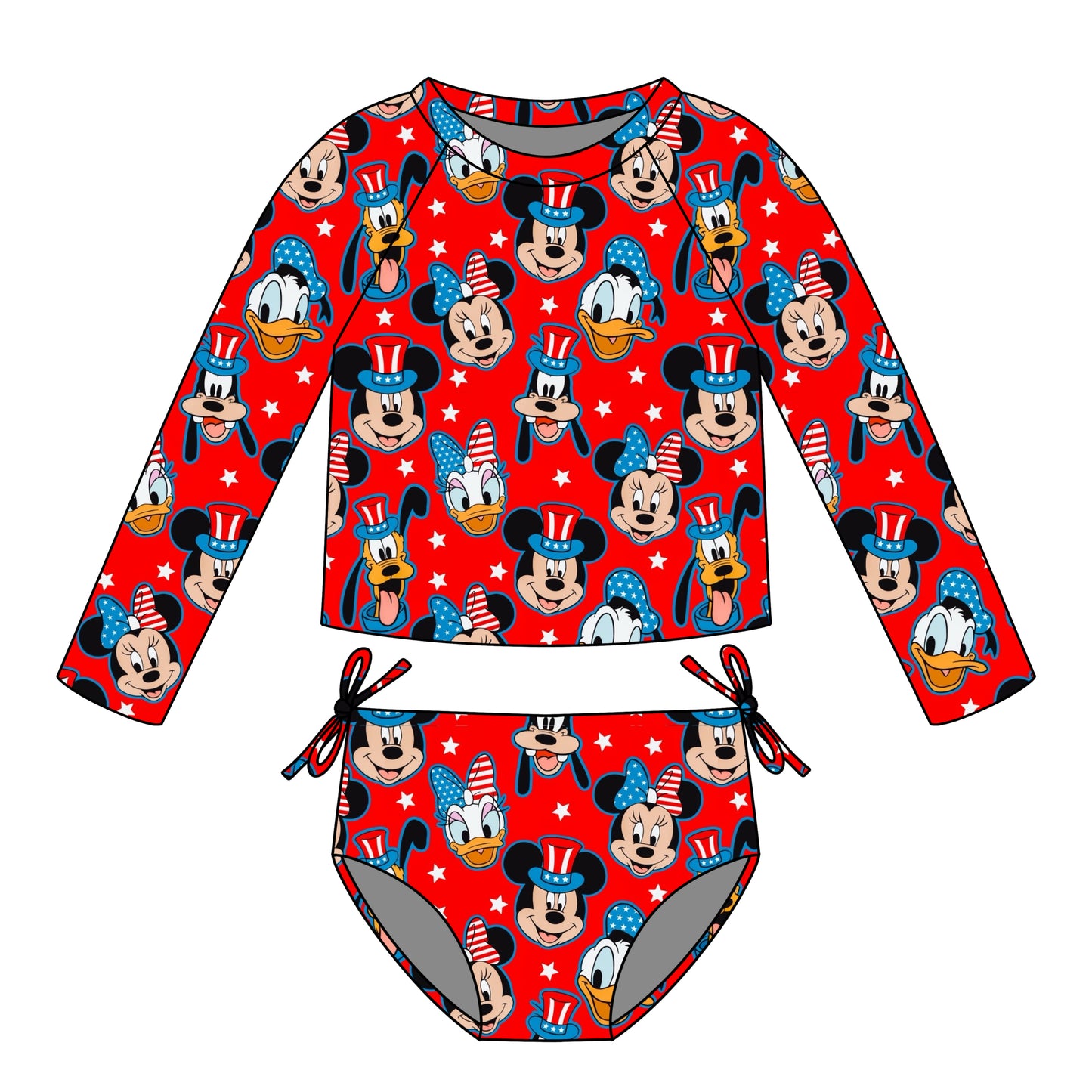 USA BESTIES / GIRLS RASHGUARD