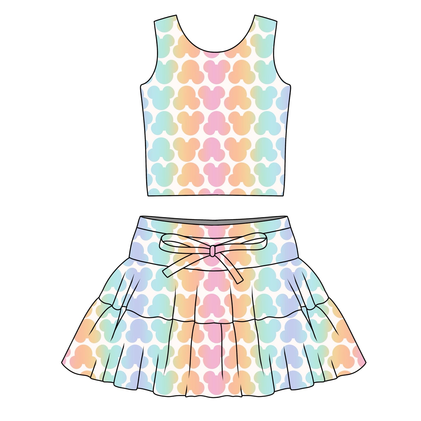 RAINBOW MM / WOMENS TULLE SKIRT & TOP