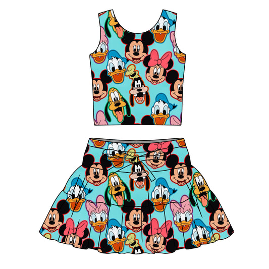 TURQUOISE FAB 6 / WOMENS TULLE SKIRT & TOP