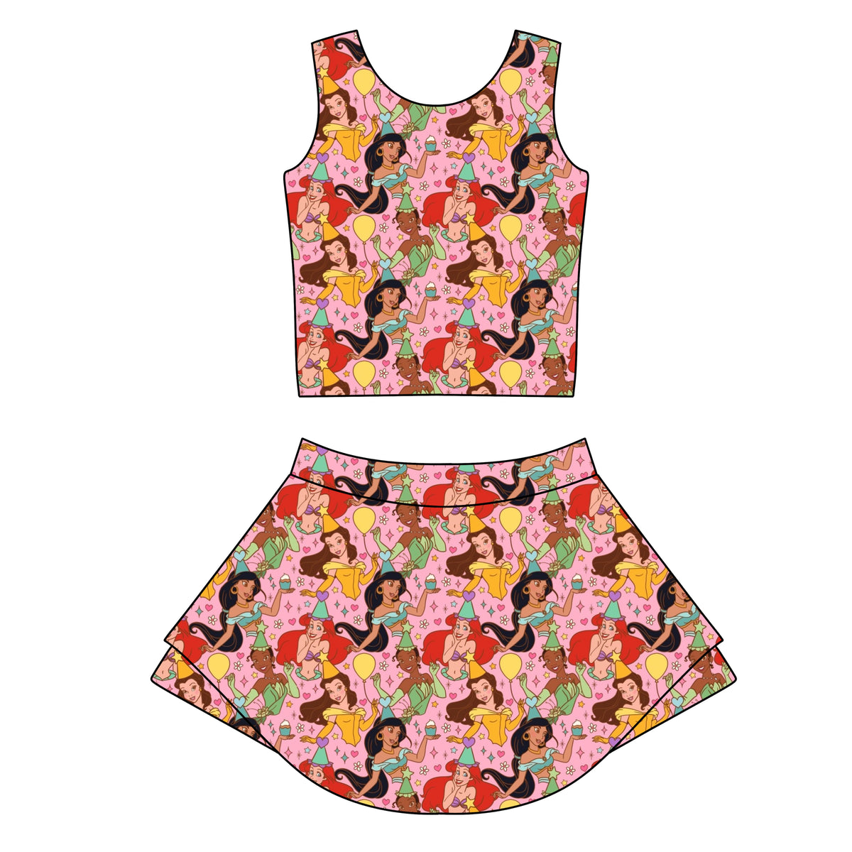 BIRTHDAY PRINCESS GIRLS ATHLETIC SET